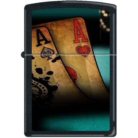 Zippo 2024 Zippo Custom 218 Black Matte-Double Aces ZIP-218CI009091
